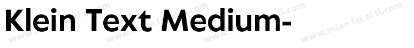 Klein Text Medium字体转换